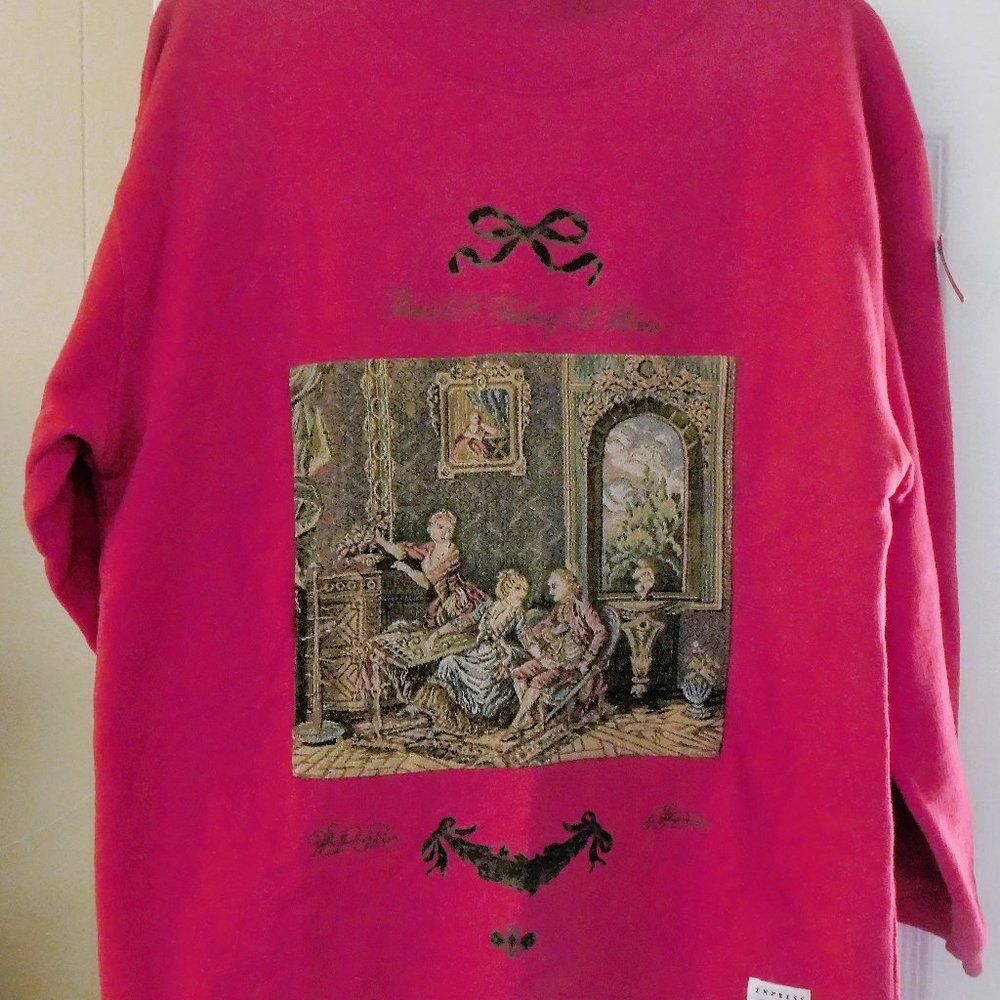 Vintage Express embroidered red sweater